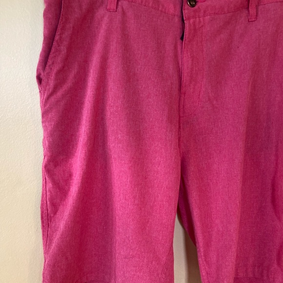 Men TRUNKS Multi Functional pink red chino Bermuda shorts size 34 - Picture 2 of 8